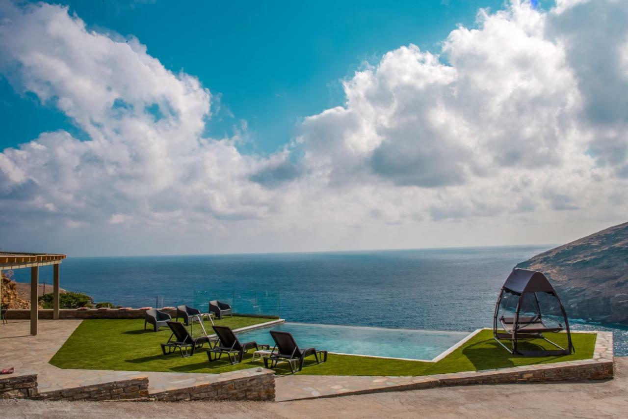 Anastasis Luxury Villa Andros With Heated Pool Sineti Eksteriør bilde