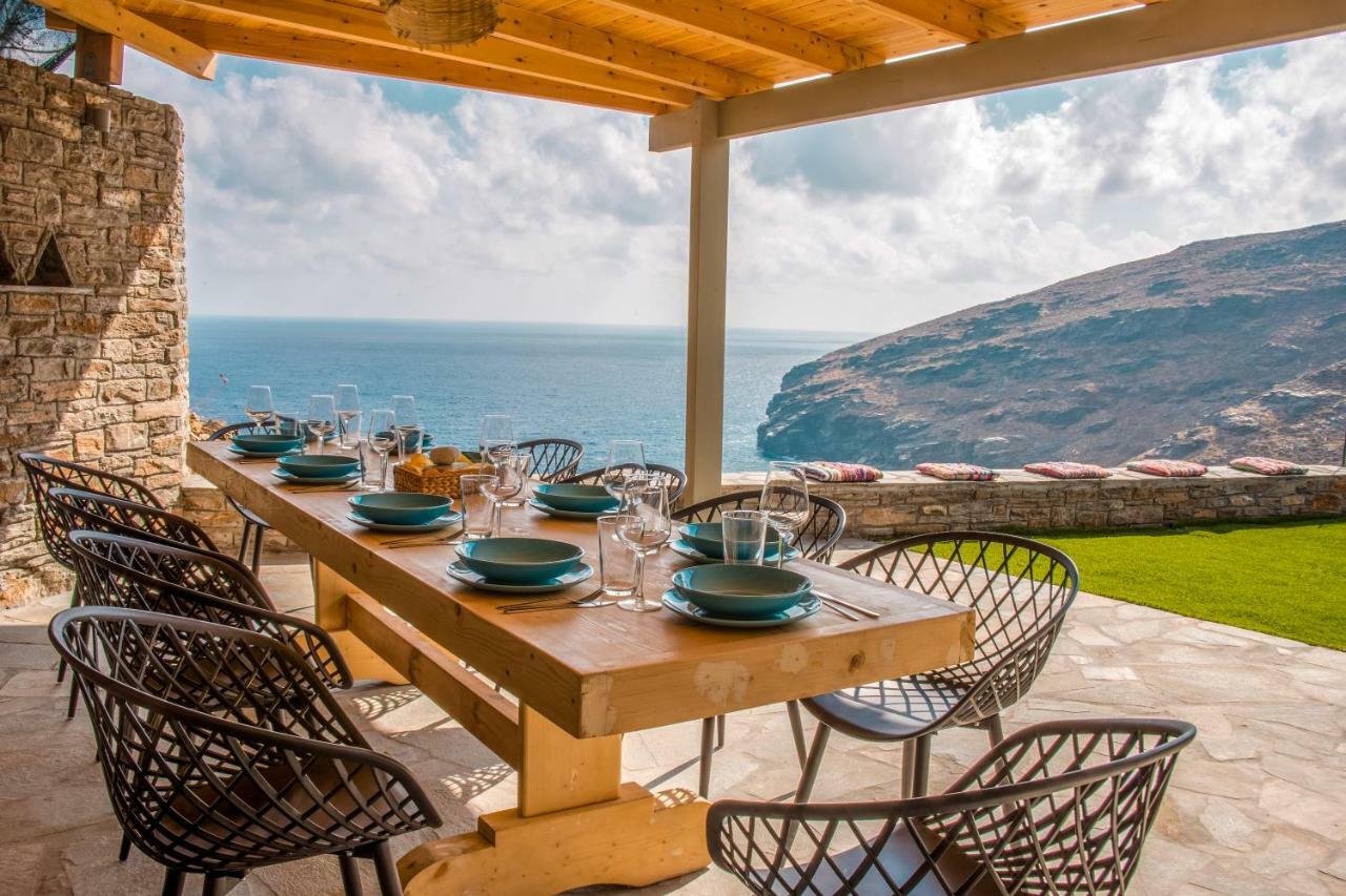 Anastasis Luxury Villa Andros With Heated Pool Sineti Eksteriør bilde