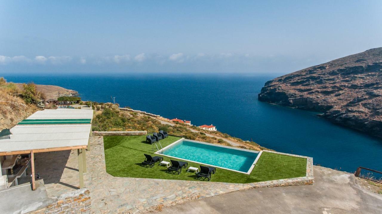 Anastasis Luxury Villa Andros With Heated Pool Sineti Eksteriør bilde