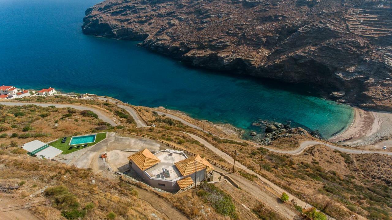 Anastasis Luxury Villa Andros With Heated Pool Sineti Eksteriør bilde